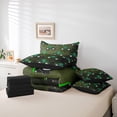 thumbnail image 5 of Feelyou Green Tractor Child Bedding Comforter Set 7 Pieces, Cartoon Vehicle Print Full Bedding Set, Rustic Excavator Reversible Fitted Sheet Flat Sheet, Super Cozy Room Decor, 5 of 7