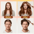 thumbnail image 3 of Volumizing Boar Bristle Hair Brush,Smoothing Dual-Style Hair Brush with Fluff-Up-Brown, 3 of 10