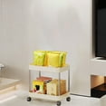 thumbnail image 6 of Multi-Layer Storage Rack on Wheels with Brakes | Narrow Cart Organizer for Kitchen, Bathroom & Living Room | 57x33x21cm Mobile Shelf for Snacks, Fruits & Toiletries, 6 of 6