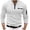 White, variant on Men's Shirt Quarter Zip Work Daily Wear Long Sleeve Comfortable Plain Pocket Regular Fit Top,S