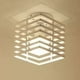 thumbnail image 1 of Lámpara de techo industrial, lámpara de jaula, lámpara colgante lineal de hierro y metal para dormitorio, cocina, pasillo, blanco blanco, 1 of 5