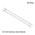 thumbnail image 3 of Unique Bargains 2mmx20cm Stainless Steel Lanyard Cable Eyelets Ended Wire Rope 10 Pack, 3 of 5