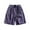 Misty Purple, variant on Htigea Clearance Men's Cotton Shorts 11 Inch Cargo Shorts Summer Elastic Waistband Chino Work Shorts Stretch Loose Fit Short Pants with Pocket M-3XL