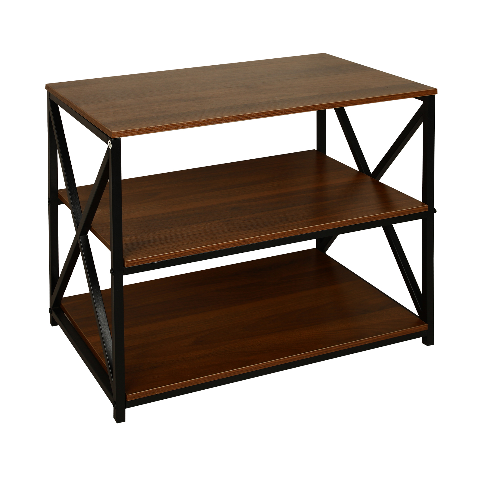3Tier Side Table, Industrial Storage Shelves 23.6"W X 14.6"D X