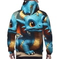 thumbnail image 7 of Fotbe Men's Hoodie with Adorable Blue Baby Dragon Pattern - Kangaroo Pocket Pullover Hooded Sweatshirt, Perfect for Daily Wear, Travel, and Home-4X-Large, 7 of 7