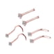 thumbnail image 4 of Juego de 6 piercings para la nariz, para mujer y hombre, ideal como regalo de cumpleaños. Oro rosa, 4 of 9