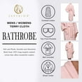thumbnail image 3 of Superior Terry Cotton Adult Unisex Soft Lightweight Bathrobe, Medium, Pink, 3 of 8