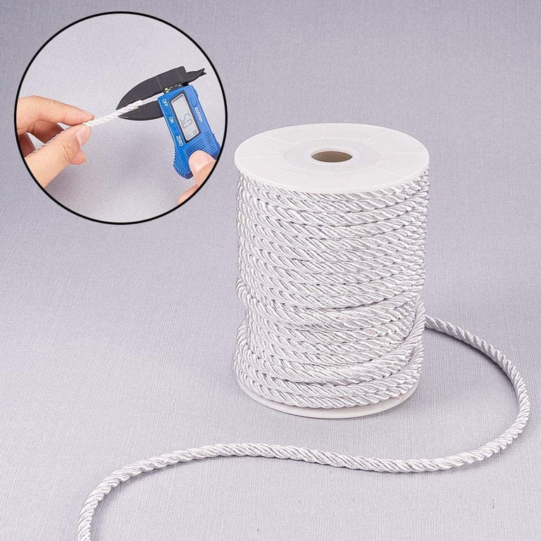 LiQunSweet Black Twisted Nylon Cord - 3mm X 20 Meters (21.87 Yards) For Crafts, Decor & Graduation