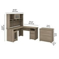 thumbnail image 6 of Bush Furniture Cabot L Shaped Desk with Hutch & File Cabinet in Ash Gray, 6 of 7