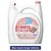Dreft Ultra Laundry Detergent, Liquid, Baby Powder Scent, 150 oz Bottle, 4/Carton