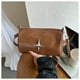 thumbnail image 1 of Bolso bandolera cilíndrico con textura retro, color sólido, para invierno 2025, nuevo, sencillo, informal, de gran capacidad, para hombro y axila., 1 of 5
