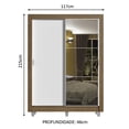 thumbnail image 3 of Ropero Closet Madesa Dallas Plus 2 Puertas Corredizas con Espejo 4 Cajones con Pies MB, 3 of 5