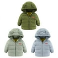 thumbnail image 5 of Toddler Boys Girls Winter Puffer Jackets With Ears Kids Hooded Coats Outerwear 1-5Y, 5 of 6
