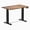 Pheasantwood / Matte Black, variant on Desky Dual Mini Hardwood Sit Stand Desk - White Ash / 40" X 24" / White