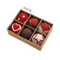 thumbnail image 3 of Honeeladyy 6 PCS Christmas Felt Ornaments Balls Small Christmas Tree Hanging Ornaments Felted Ball Decor for Xmas Party Tree Decoration, 3 of 6