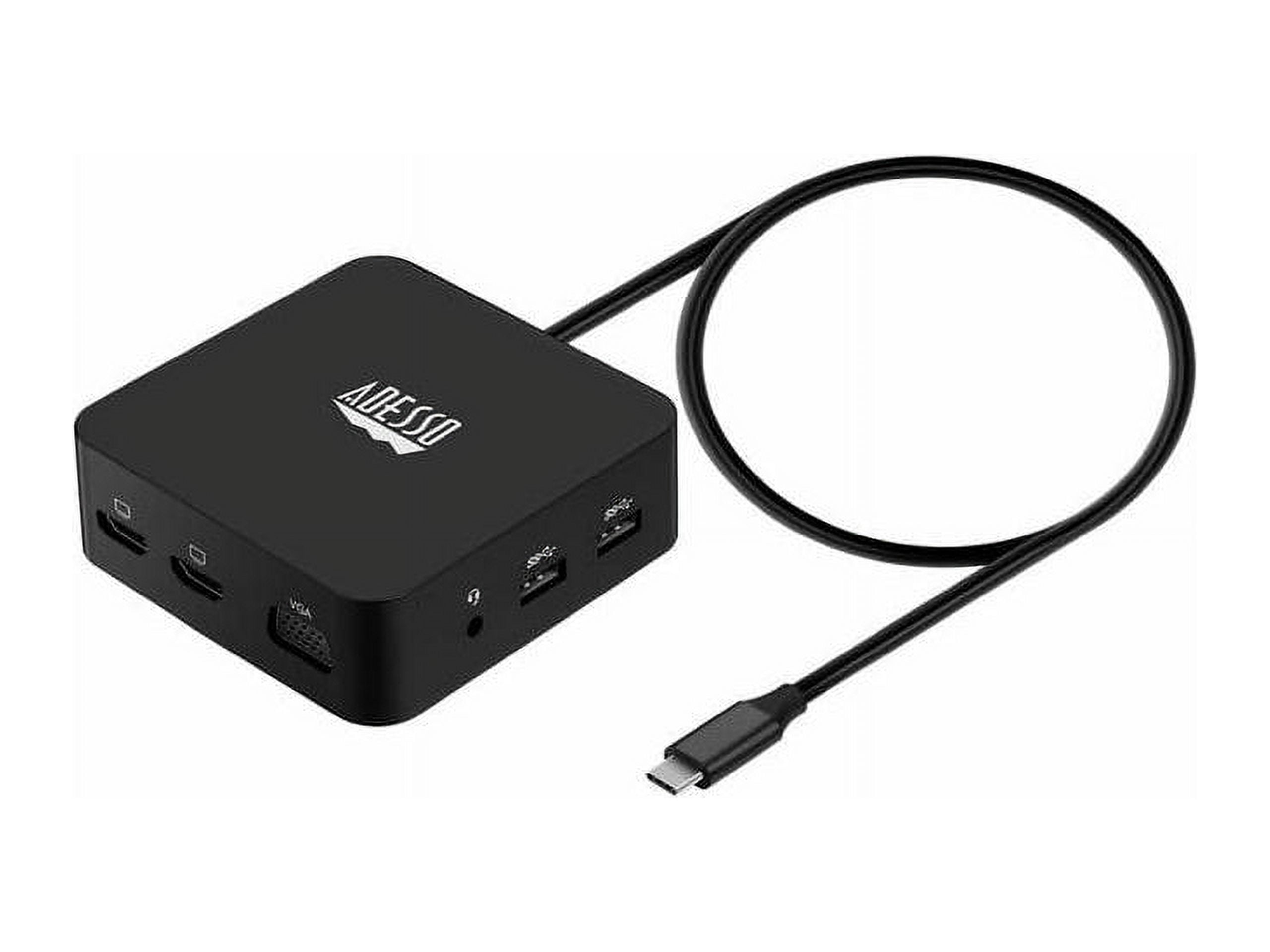 Adesso 11 in USB-C Multiport Docking Station(TAA Compliant), Black