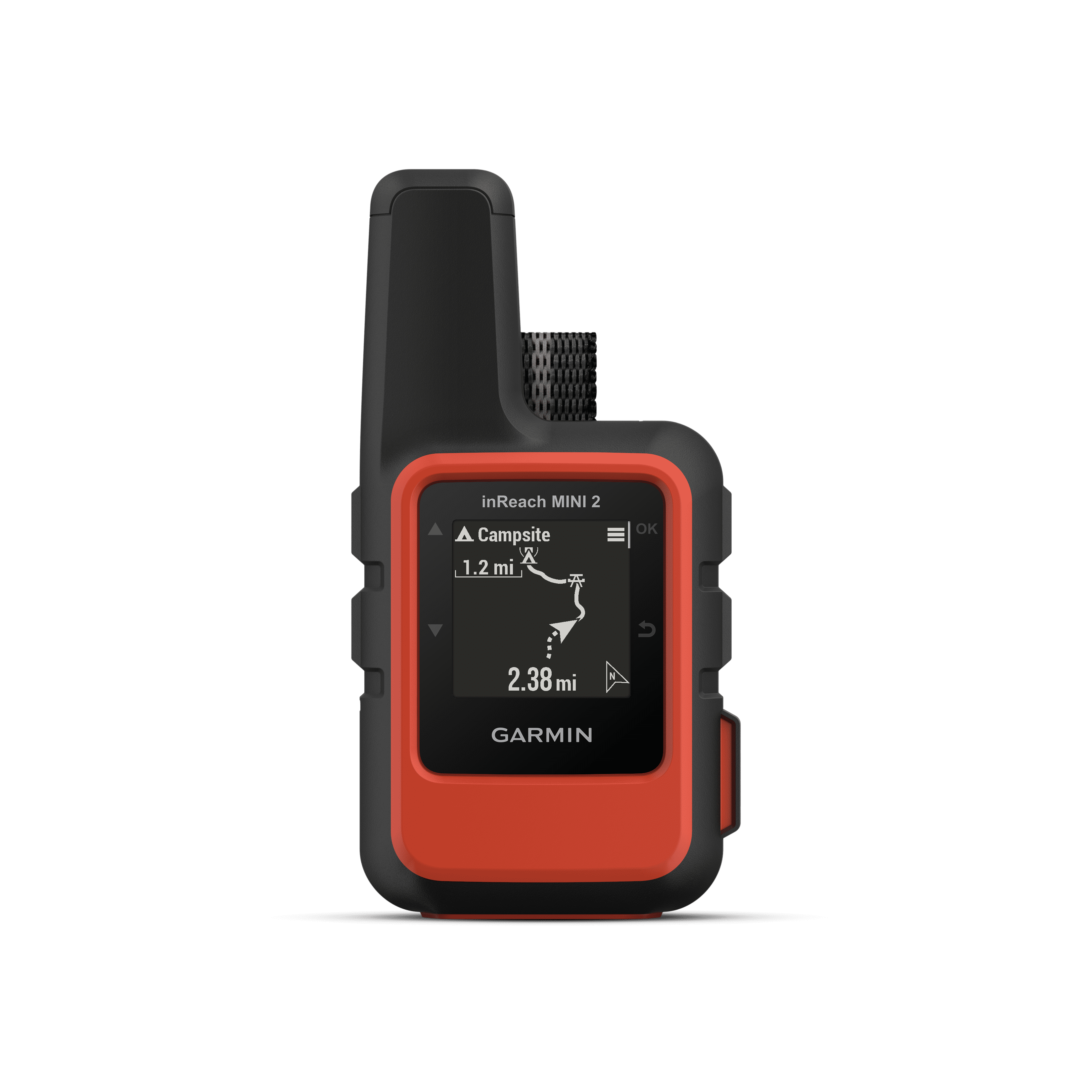 Garmin inReach Mini 2 Satellite Communicator, Lightweight Compact Rugged Design, Portable GPS Handheld For Hiking, Two-way Text Messaging Device Bundle With Accessories (Flame Red)