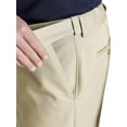 thumbnail image 3 of Oak Hill by DXL Men's Big and Tall Waist-Relaxer Flat-Front Microfiber Pants- New Improved Fit, New Khaki, 52W X 30L, 3 of 8