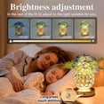 thumbnail image 4 of Blue Artificial Hydrangea Flower Lamp, 3 Color Dimmable Touch Control Night Light, Christmas Birthday Gifts for Women, Artificial Hydrangea Flower Table Lamp Decor for Bedroom Bar Coffee Shop Wedding, 4 of 15