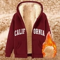 thumbnail image 4 of Fleece Lined Hoodies for Women 2025 Zip Up Thick California Hoodie Jacket with Pockets Hooded Sweatshirt Pullover Tops, 4 of 6