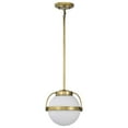 thumbnail image 2 of Nuvo Lighting Lakeshore 1 Light Small Pendant - Natural Brass Finish - White Opal Glass - Natural Brass, 2 of 15
