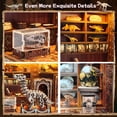 thumbnail image 6 of DIY Book Nook Kit – Dinosaur Museum 3D Wooden Miniature with LED Light, Bookshelf Decor Craft Kit for Adults & Teens, 6 of 7
