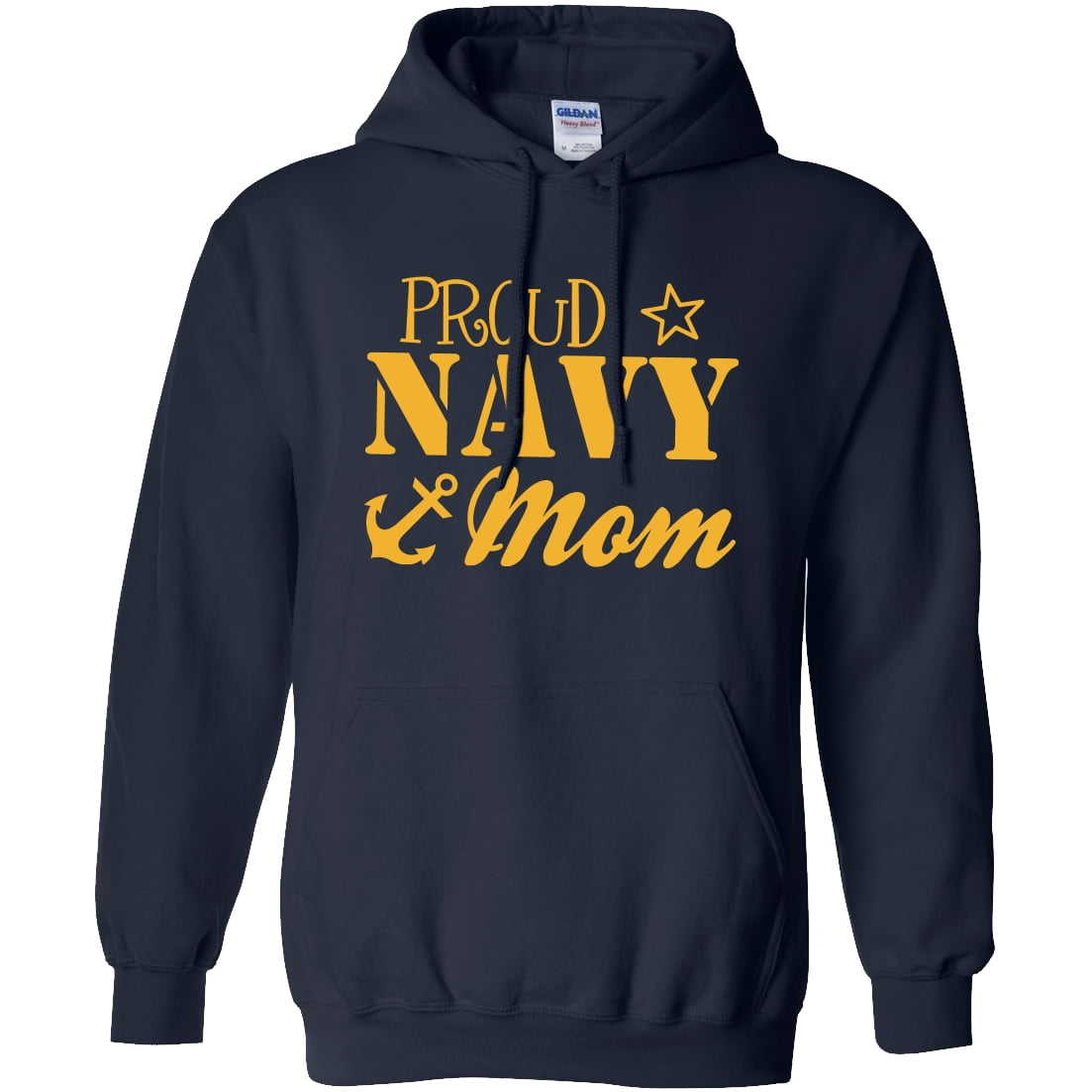 Proud Navy Mom Hooded Sweatshirt in Navy - Walmart.com