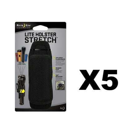 Aa Cell Holster - LHS-03 Lite Holster™ Stretch, Rugged Holster for AAA, AA, L123, C & D cell flashlights - fits from 5/8 to 1-1/2 diameter barrels. By Nite Ize