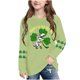 thumbnail image 1 of Blusas y camisas de manga larga con cuello redondo, moda del Día de San Patricio, blusa informal con estampado bonito de manga larga para niños y niñas., 1 of 5