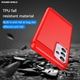 thumbnail image 3 of Samsung A33 5G case,Galaxy A33 5G case,with HD Screen Protector, Fashion Shock-Absorption Flexible TPU Bumper Soft Rubber Protective Case Cove for Samsung Galaxy A33 5G (Red Brushed TPU), 3 of 16