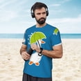 thumbnail image 4 of Wukai Goose Holding an Umbrella Print Men's Short-Sleeved Mesh T-Shirt,Quick-Dry Short Sleeve Workout T-Shirt-3X-Large, 4 of 8