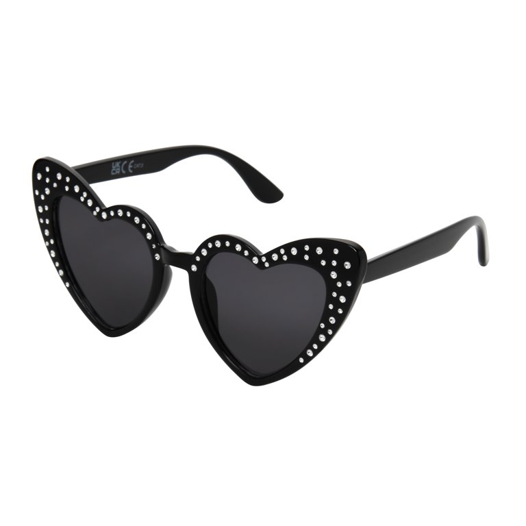Chic Black‎ Heart-Shaped Sunglasses Amazon.com: Gravity Shades Heart Shaped Sunglasses, Black  main image 4