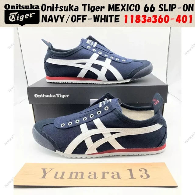 Onitsuka & Tiger MEXICO 66 SLIP-ON NAVY/OFF-WHITE 1183a360-401 Unisex Size