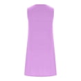 thumbnail image 7 of Ulitacool Girls' Dresses Summer Sleeveless Sundress Crewneck Solid Color Gown Fashion Clothes 13-14 Years Purple, 7 of 7