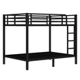 thumbnail image 5 of Tcbosik Metal Bunk Bed Full Over Full Size, Bed Frame with Built-in Ladder and Full-Length Guardrail, Space-Saving & Noise Reduced, Black, 5 of 9