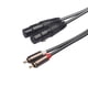 thumbnail image 5 of Cable de audio coaxial dual RCA a 2 XLR macho hembra Adaptador coaxial Cable de video plateado profesional Inevent EL0149-00, 5 of 7