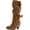 Tan, variant on Link Little Girl's Pauline-38 Kitten Heel Boots with Decorative Buckles