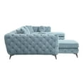 thumbnail image 4 of ACME Atronia Sectional Sofa w/7 Pillows, Dusty Blue Fabric, 4 of 6