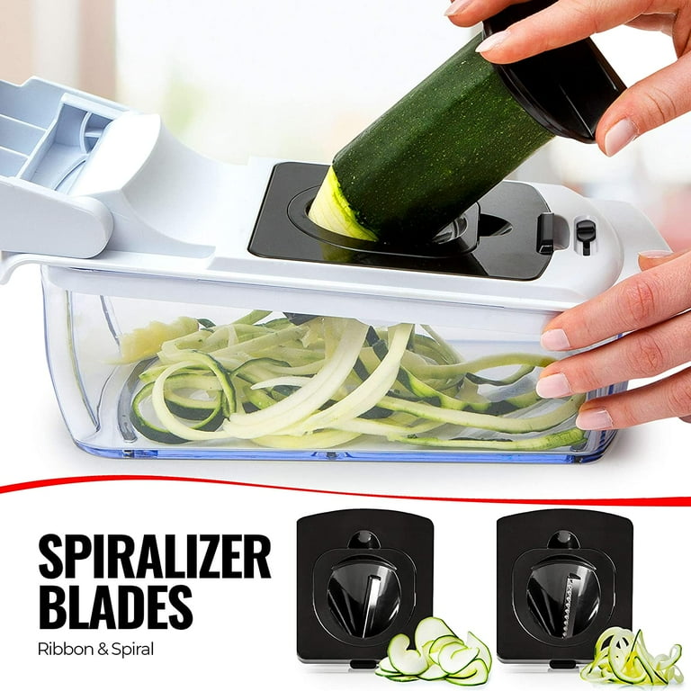 Fullstar Vegetable Chopper Dicer Mandoline Slicer - Food Chopper Vegetable  Spiralizer Vegetable Slicer - Onion Chopper Food Slicer 7 Blades 