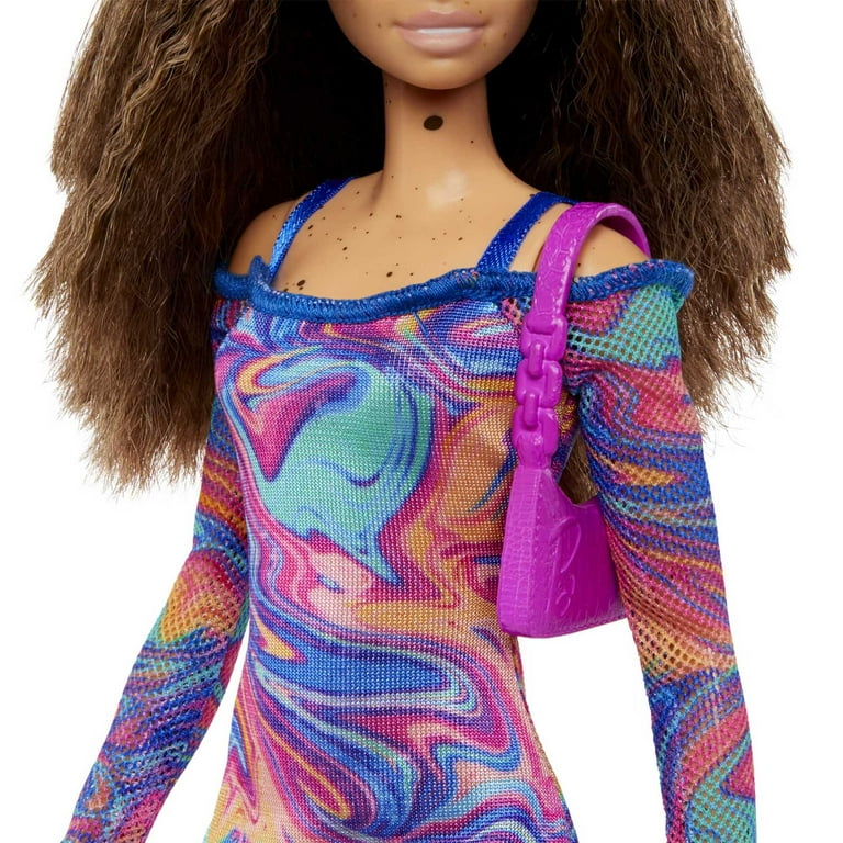 Barbie Fashionistas Doll #206, Crimped Hair, Freckles, Trendy