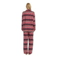 thumbnail image 4 of GLOBAL Women 100% Cotton Pajama Set Long Sleeve Pjs Button Down Comfy Nightwear, 4 of 5