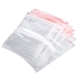 thumbnail image 1 of 100Pcs Reusable Zip Lock Clear Plastic Sealing Packaging Bags For Candy Nut Food Storage(10*15CM), 1 of 5