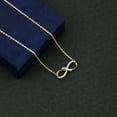 thumbnail image 5 of Rosec Jewels Lab Created Diamond Infinity Necklace for Women - EF-VS Grade - Ready to Gift for Valentines, 18K Yellow Gold, 5 of 8