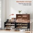 thumbnail image 7 of BGTREND 3 Tier Shoe Rack with Cover 12 Pairs Shoe Shelves Organizer for Closet, Entryway, Hallway, Bedroom, Black, 7 of 7