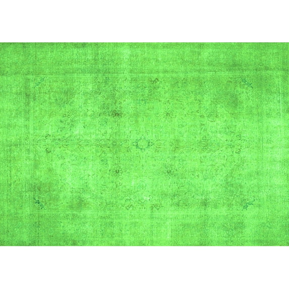 Ahgly Company Indoor Rectangle Persian Green Traditional Area Rugs, 7' x 10'