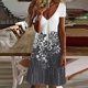 thumbnail image 2 of Moda mujer casual con cuello en v verano manga corta vestido de jersey de impresión Fridja  qw7226, 2 of 5
