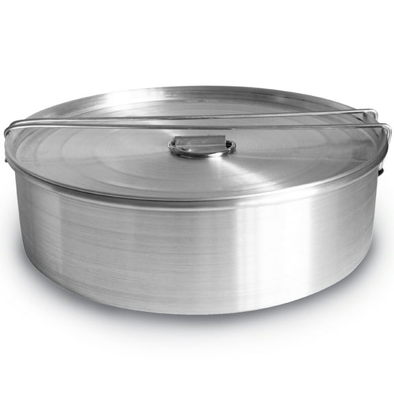 GLOBE ROCKET Aluminum Flan Maker Pot with Lid, Oversized XL (10.5 x 3.2 in), Authentic Mexican Design Flanera
