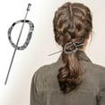 thumbnail image 4 of Puntoco Diadema plateada con pinza para el cabello con múltiples combinaciones de estilos, 4 of 5