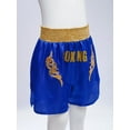 thumbnail image 6 of SiiRoh Boys Boxing Fight Shorts Sequin Muay Thai Kickboxing Training Trunks MMA Grappling Shorts Blue 14, 6 of 7