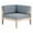 Natural, variant on Linon Morningside Outdoor Acacia Wood Corner Chair with Gray Cushions in Walnut